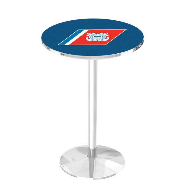 42" Chrome U.S. Coast Guard Pub Table